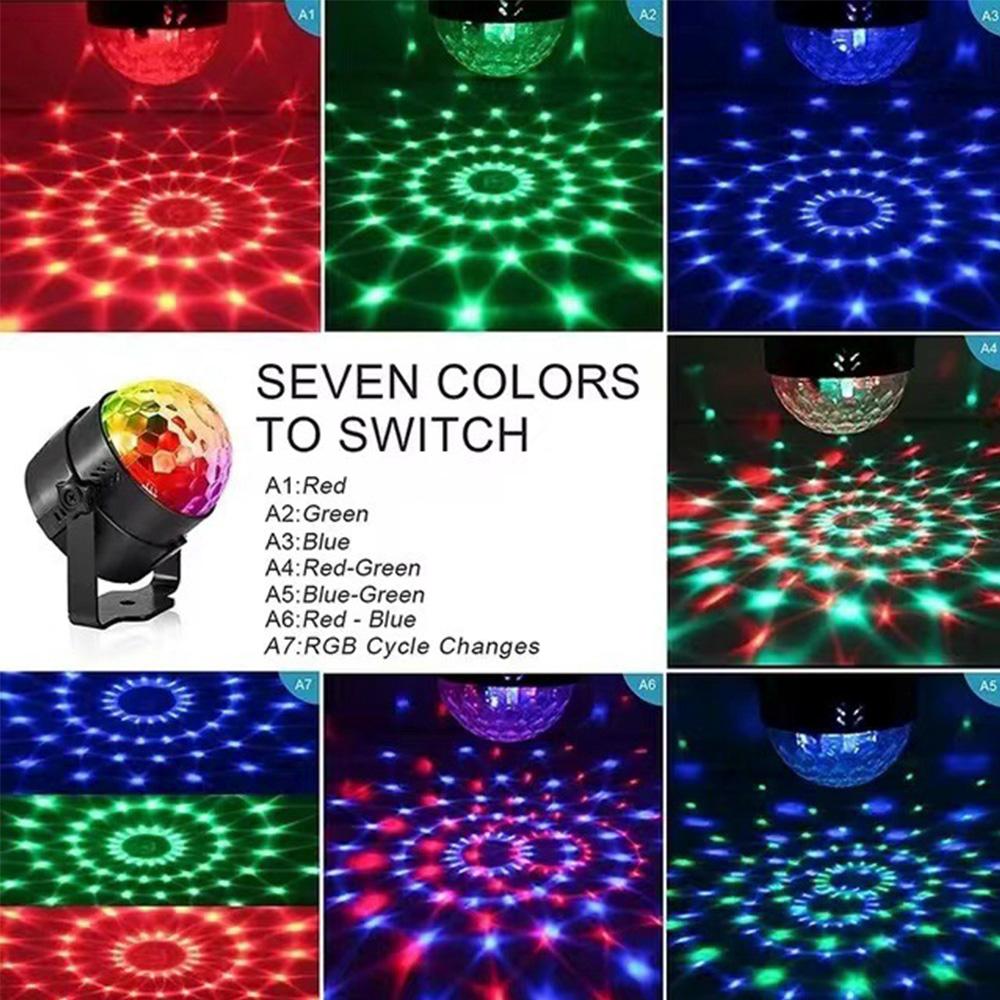 RGB LED Сценический Диско Свет Вращающийся DJ Шар Стробоскоп Пульт Звуковое Управление DJ Свет Караоке Свадебная Вечеринка Бар Клуб Лампа Лазерное Шоу