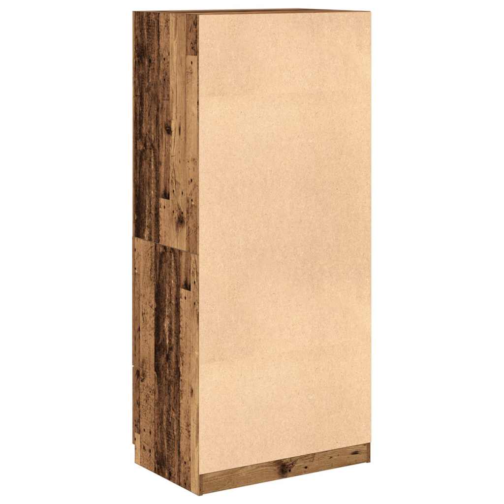 Wardrobe with Rustic Wood Look 80 x 52 x 180 cm Engineered Wood