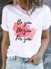 (Asian Size) T Shirt Fashion Watercolor Trend Cute Female Graphic Casual Short Sleeve T-shirts Tee Women Print Lady Top Clothing
