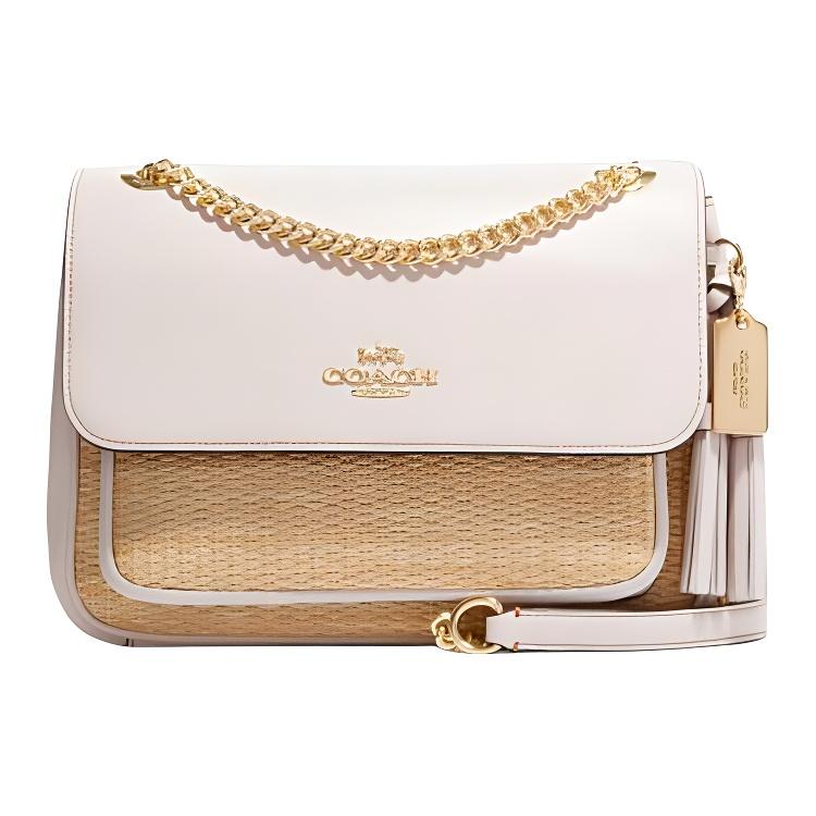 New COACH Klare Fabric With Leather Crossbody Bag, Shoulder Bag Women's Ecru CH209-IMCAH