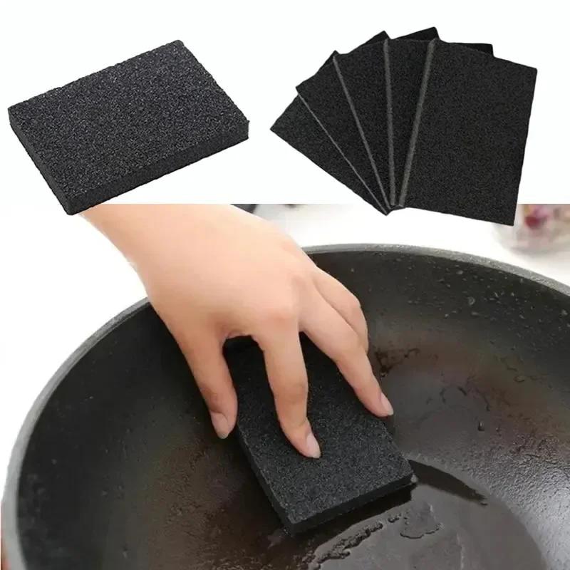 3/5PCS Black Sponge Emery Cleaning Sponge Cleaning Brush Descaling Agent Wiping Cloth Scrubbing Pot Kitchen Tools Nano Sponge
