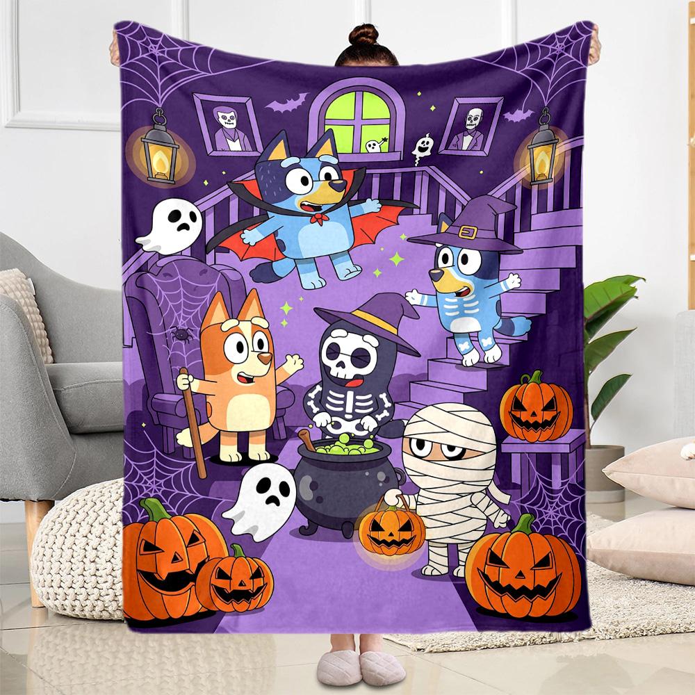 Blue Dog Adventure Blanket Soft Warm Cozy Great for Couch Livingroom Sofa for All Occasions Warmthful Decor Birthday Christmas Gift Blanket