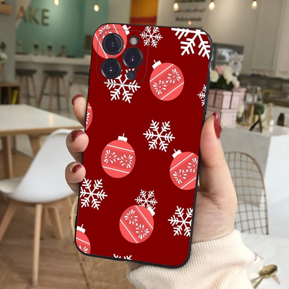 Merry Christmas Snowflake Phone Case Silicone Soft for iphone 16 15 14 13 12 11 Pro Mini XS MAX Plus X Cover
