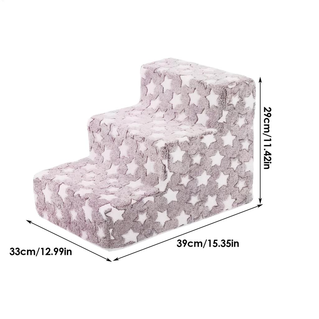 Лестница для домашних кошек для высоких кроватей 3 ступени Лестница для собак для маленьких кошек для лазания Съемная Нескользящая Лестница-рампа для домашних животных Моющаяся Кошачья лестница