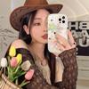 Korea Cute 3d Clear Flower Beads Bracelet Lens Protective Phone Case For Iphone 13 12 11 Pro Xs Max X Xr Shockproof Soft Cover