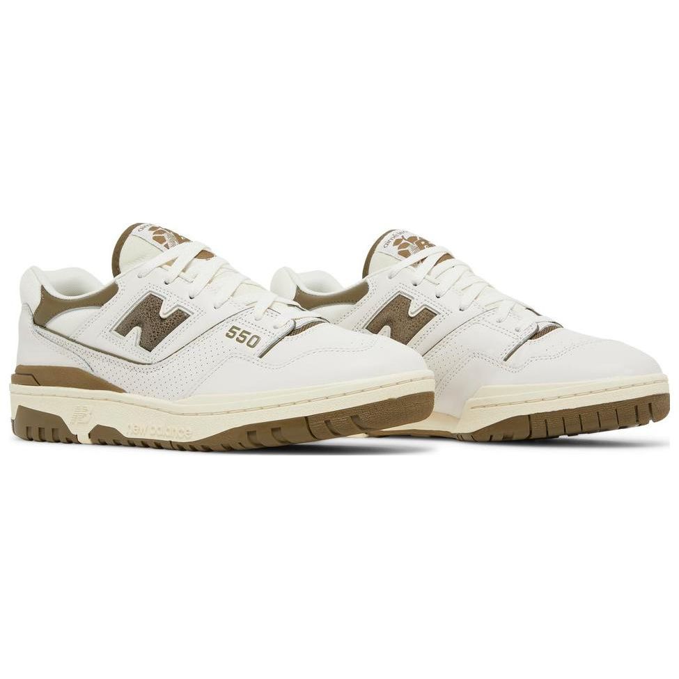 Унисекс кроссовки Aimé Leon Dore x New Balance 550 Olive Белые BB550AD1