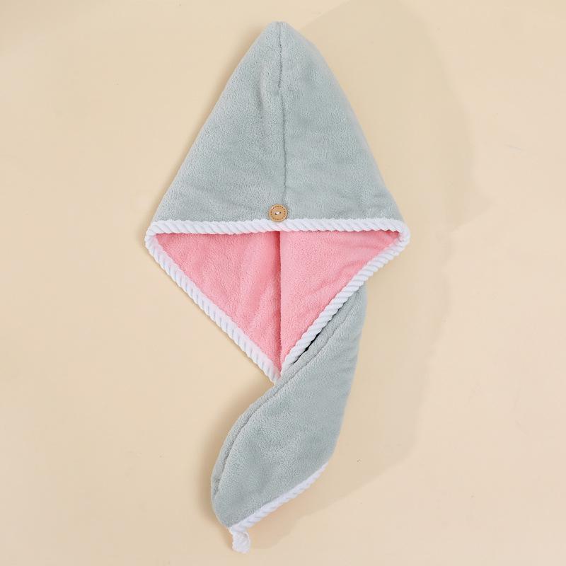 Dry Hair Cap for Women Thickened Coral Velvet Absorbent Dry Hair Towel Quick-drying Hair Head Towel Cute Shower Cap