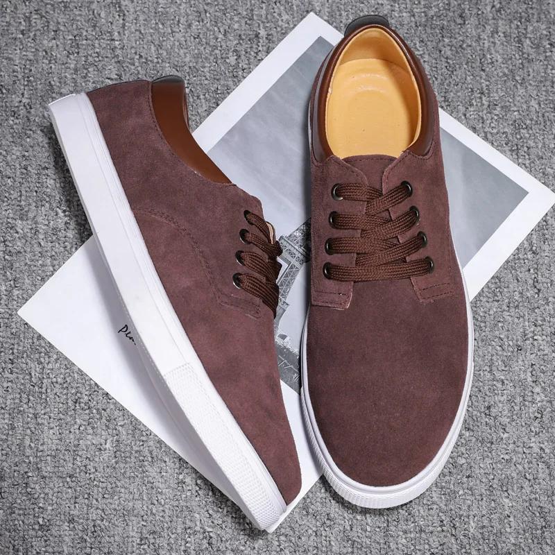 Leather Shoes Men Outdoor Fashion Casual Sneakers Shoe Suede Leather Loafers Men Shoes Moccasins Shoe Footwear Big Size