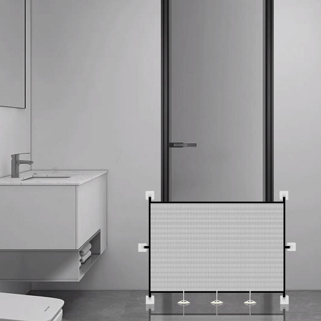 Doorway Gates for Pets Safety Folding Breathable Mesh Animals Barrier Fence Childproofing for Kitten Puppy Toddler Living Room