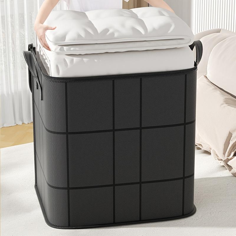 Foldable Clothes Storage Bag Large Capacity Organizer With Handle And Double Zipper For Bedding Moving Travel Under Bed Storage