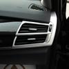 For BMW X5 X6 F16 F15 14-18 2PCS Chrome Interior Dashboard Side Air Condition AC Vent Cover Trim Car Interior