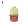 2.5-3.4cm 1/4Pcs Funny Cactus Flower Figurines Resin Cactus Miniatures Micro Ornaments DIY Mini Sculpture Decoration Crafts