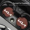 JUNT9 2Pcs Car Suede Coaster Anti-Slip Water Cup Pad Accessories For KIA EV6 Stinger RIO Sorento Picanto Ceed Borrego Syros K4 K5 Sone