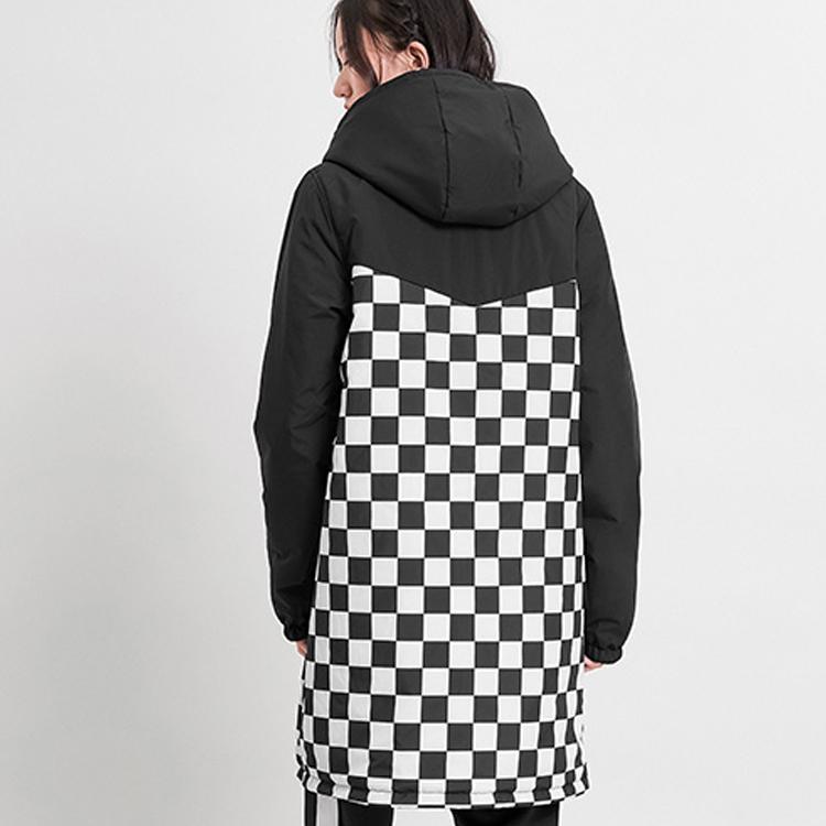 Vans Lightweight Windproof Plaid Jacket Women Jackets Black VN0A47VBBLK