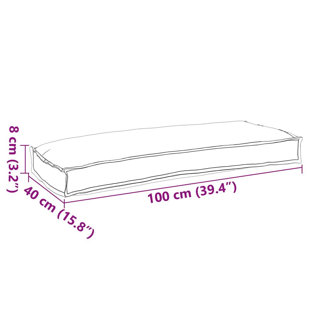 vidaXL Kissen Oxford-Stoff Anthrazit 100 x 40 x 8 cm