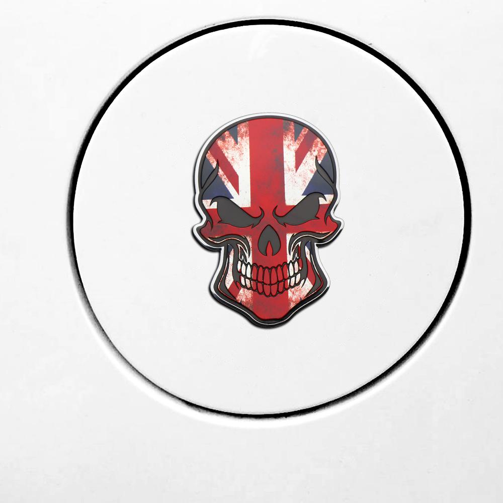 2026 3D Aluminium Skull Head Badge Stickers Car Door Fender Decal Rear Trunk Emblem Sticker Auto Accessories For Audi Benz BMW Kia