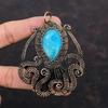 Smithsonite Copper Pendant Copper Wire Wrapped Pendant Gemstone Jewelry Octopus Pendant Handmade Pendant Copper Wire Jewelry Gift For Women
