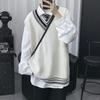 Мужской шерстяной жилет в стиле колледжа: Модный, Художественный и Без рукавов для Осени и Зимы