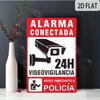 Двусторонняя плоская алюминиевая табличка 8x12 "ALARMA" Прочная уличная алюминиевая табличка для бизнеса и правил парковки