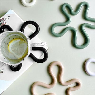 Геометрический термостойкий силиконовый коврик, подставки для чашек для напитков, нескользящий держатель для кастрюль, настольная подставка для столовых приборов, кухонные аксессуары, подстаканники, подушечки