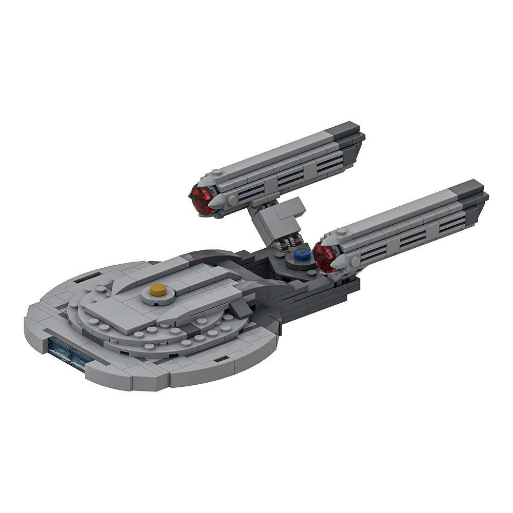 Gobricks MOC Космический Трек NX-01 Энтерпрайз Модель из Кубиков Серия Временной Шкалы USS NX-01 Энтерпрайз Строительные Блоки Космическая Образовательная Игрушка