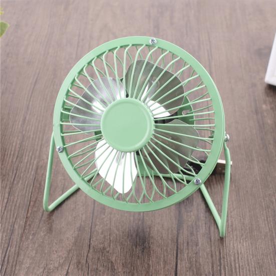 4 inch Portable Metal Mute Table USB Charged Cooling Fan Home Office Air
