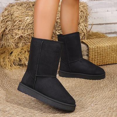 Бренд Женская обувь Австралийские ботинки Зимняя обувь Круглый носок Плоский каблук Ботинки-Женская мода Снег Низкие 2024 Женские Ботильоны Хлопок