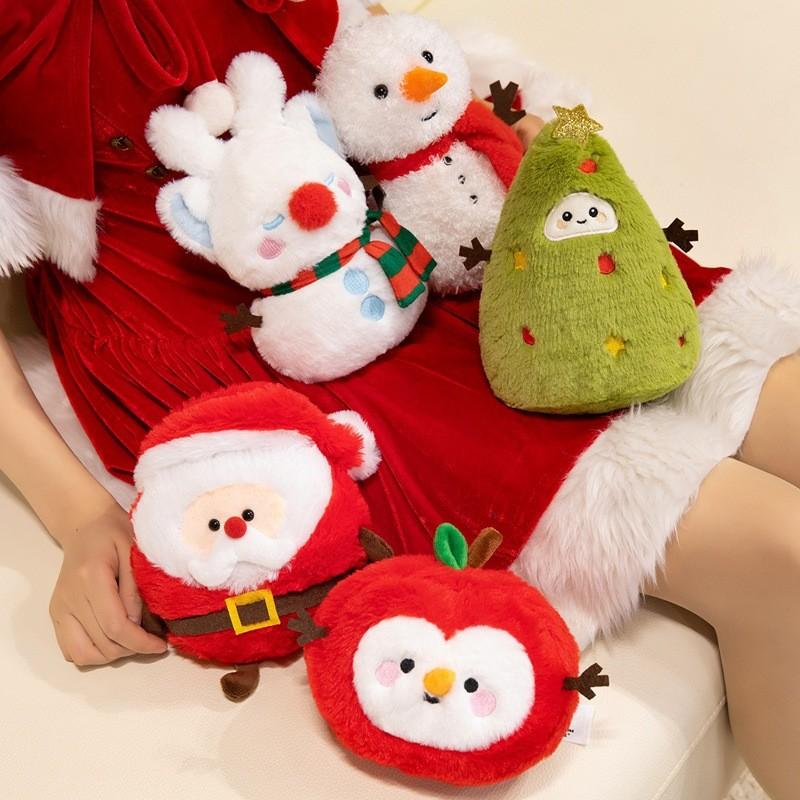 Santa Claus Stuffed Cushion With Soft Plush Fabric And Pp Cotton For Holiday Gifts And Decor