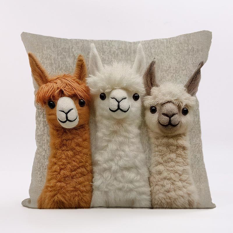 2 шт. Яркая наволочка из короткого плюша в богемном стиле 45x45 см, имитация собачки, вышитая наволочка (Вставка для подушки не входит в комплект)
