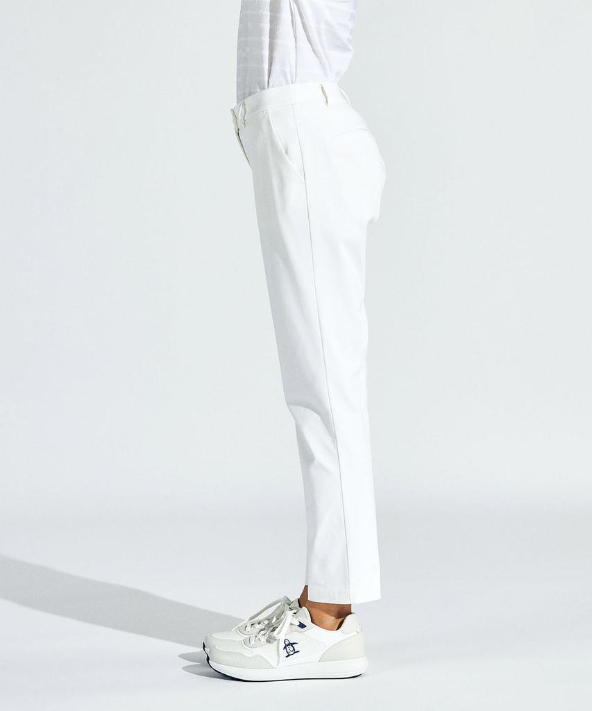 Golf Pants Plain Stretch Elastic Waist Made In Japan Golf WH00 [Munsingwear] [STANDARD COLLECTION] Quarter-length Women's (White)