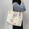 Summer Fresh Butterfly Tote: Women's Sweet Chinese-Style Canvas Shoulder Bag