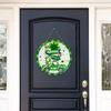 St. Patrick's Day Welcome Door Sign Irish Shamrock Top Hat Plaid Paper Door Hanging Sign Front Door Hanger Decoration Decorative Wall Plaque