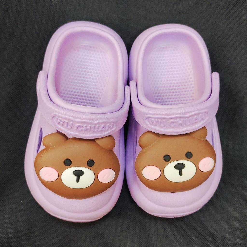 Детские летние мультяшные клоги 2025: Нескользящие тапочки и сандалии для мальчиков и девочек