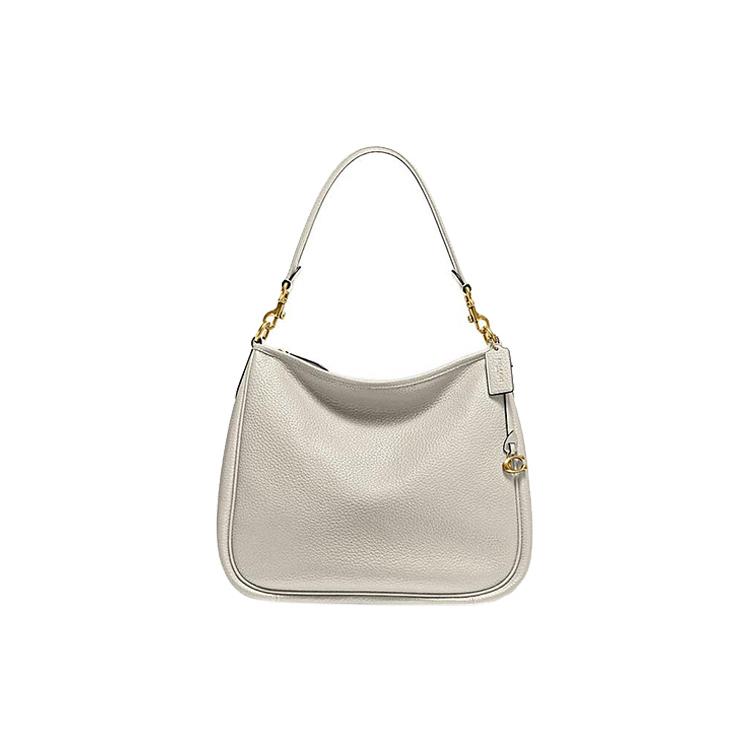 New COACH Cary Soft Pebble Texture Cow Leather Handbag, Crossbody Bag, Shoulder Bag Women's Chalk White CC435-B4HA