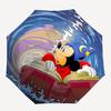 Sorcerer Mickey Themed Automatic Opening and Closing Umbrella, Brightly Colored 8-rib Portable Umbrella, Suitable for Men and Women, A Perfe