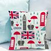British Style London Sofa Pillow Cover 40x40 Pillowcases Room Decor Throw Pillows Fall Decoration Cushions Cushion Covers 45*45