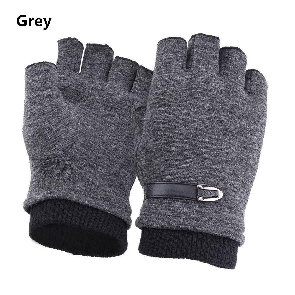 Soft Keep Warming Cycling Mittens Half Finger Winter Gloves Warm Gloves