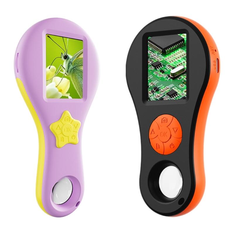 Portable 2MP Magnifier with Camera Function for Kid Student Experiments and Outdoor Observations Educational Exploration