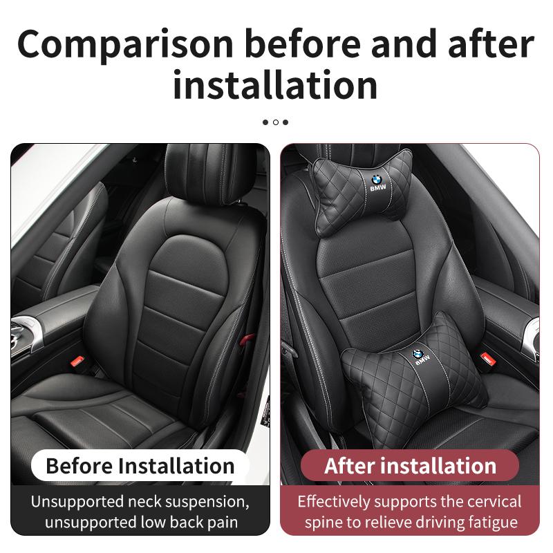 2025 Hot Car Logo Headrest Neck Cushion Lumbar Support Memory Foam Pillow For BMW M X1 X3 X5 X6 X7 E30 E90 M3 E84 E83 F25 E91 E6