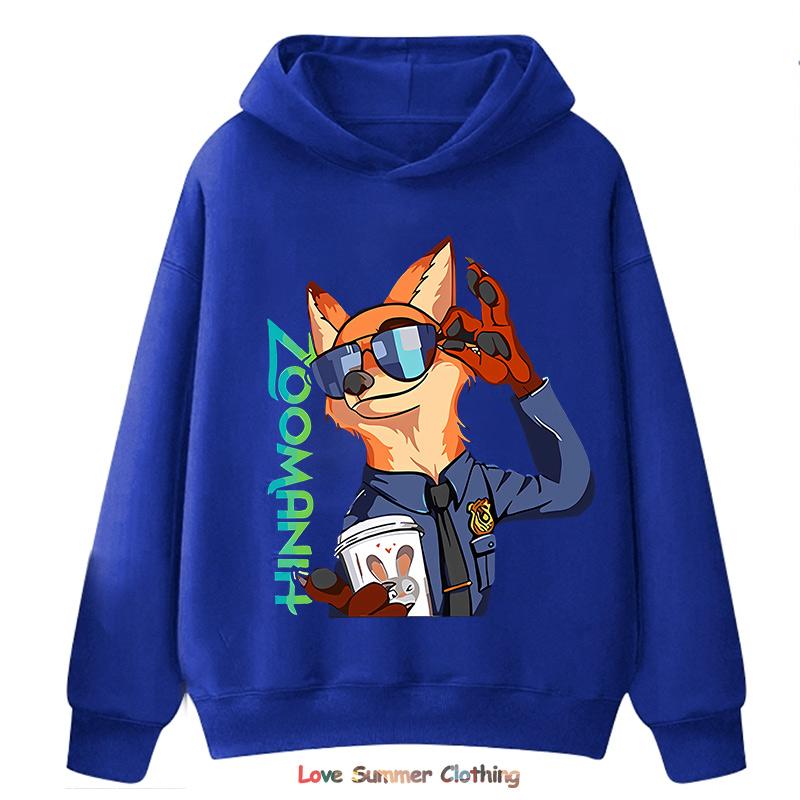 Zootopia Zip Up Hoodies for Kids Judy Nick Hooded Sweatshirt Boys Pullovers Cartoon Girls Hoodie Sportswear New Year Gift