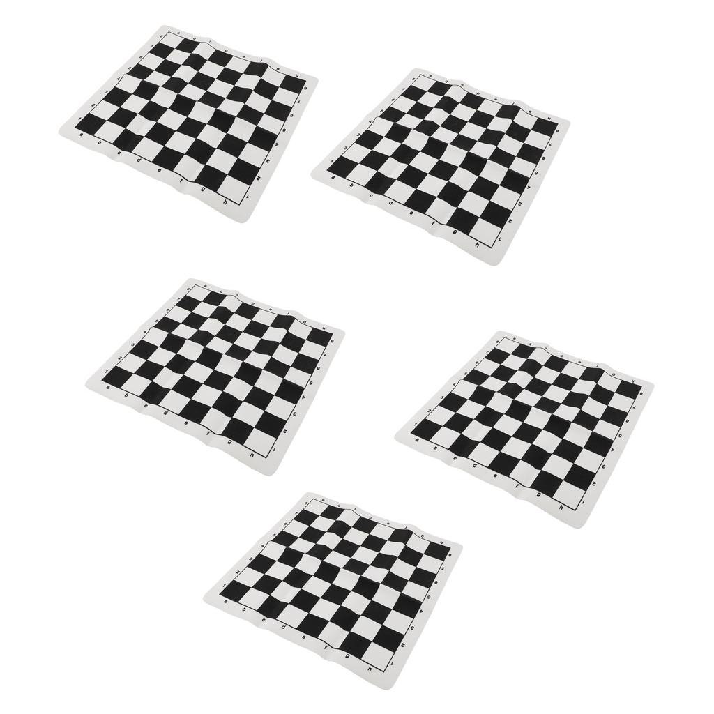 5 шт. рулонных шахматных досок 13,8 дюйма из искусственной кожи рулонная шахматная доска портативный международный шахматный коврик