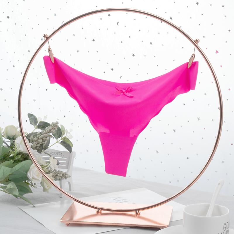 Women Ice Silk Low Waist Thong Sexy G-String Underwear Ladies Panties Seamless Lingerie Bikini Panties