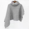High Necked Irregular Women's Pullover Sweater Solid Color Ladies Cape Shawl Korean Style Simple Versatile Knitted Shawl