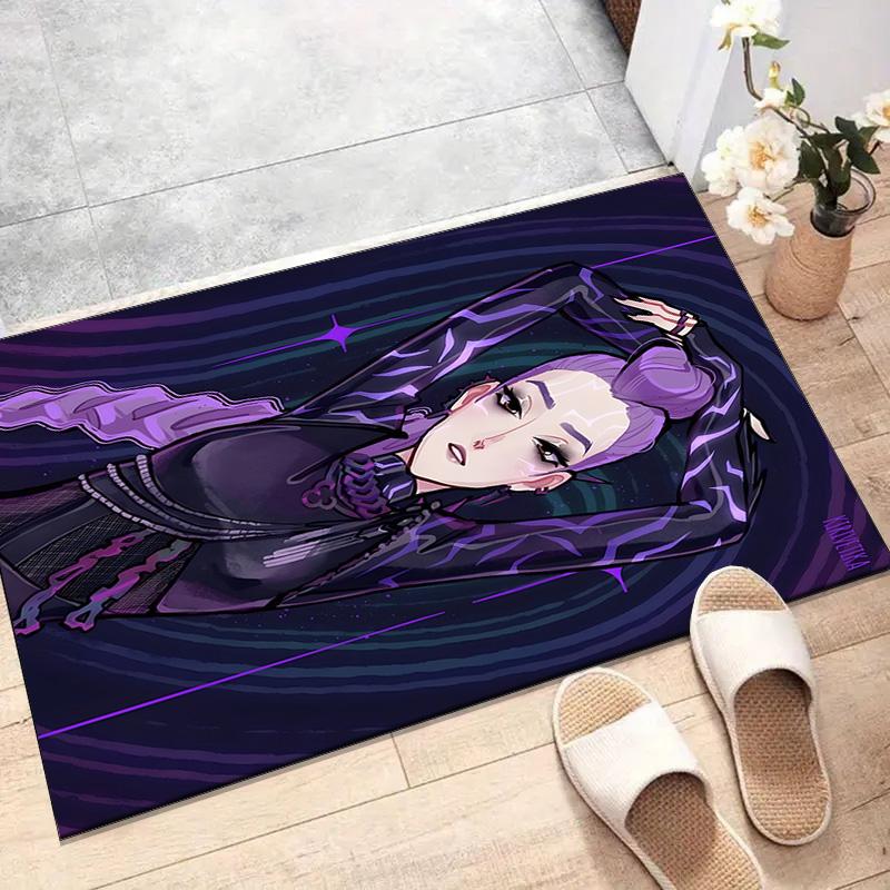 1pc KPop Demon Hunters RUMI4 Design Printed Area Rug Carpet for Bedroom Living Room Home Decor Rugs Mat Non Slip Mat Rug for Bedside