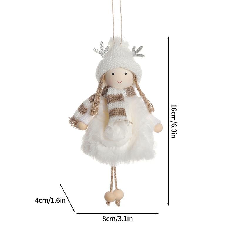 Christmas Angel Snowman Doll Hanging Pendant Cute Christmas Tree Decoration Accessorie Navidad  Party Gift Pendant Car Decor