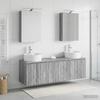 5 Piece Bathroom Cabinet Set Grey Sonoma Wood Based Material
