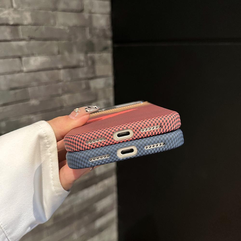 Роскошный Премиальный Чехол из Углеродного Волокна Для iPhone 17 Air 16 15 14 Pro Max Plus С Магнитным Узором Из Сплава Защитная Крышка Рамки Объектива