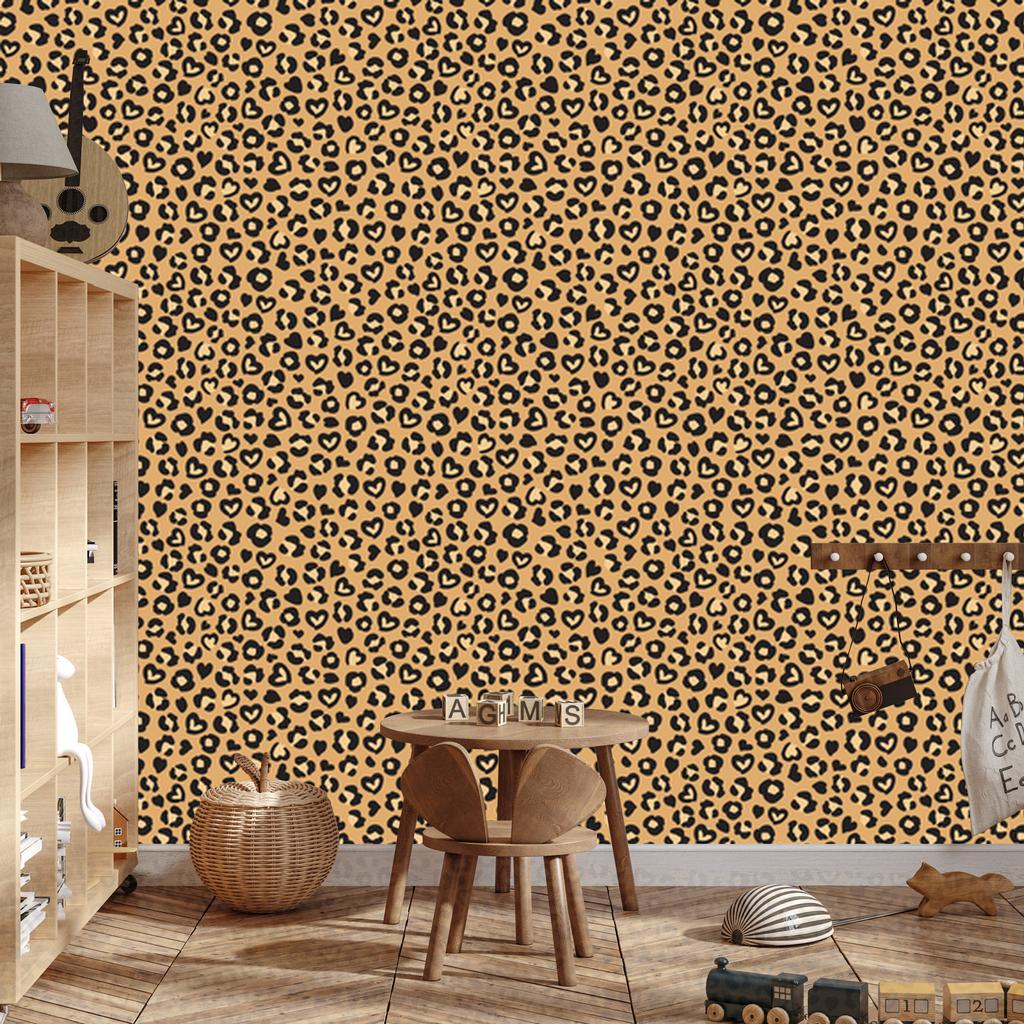 Animal Skin Wallpaper Gold, Ochre and Brown for Living Room and Bedroom 50x1000