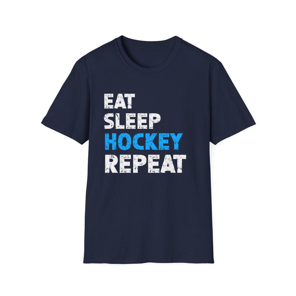 Hockey Shirt | Eat Sleep Hockey | Gift For Hockey Player | Mens Hockey Gift | Hockey Tshirt Unisex T-Shirt