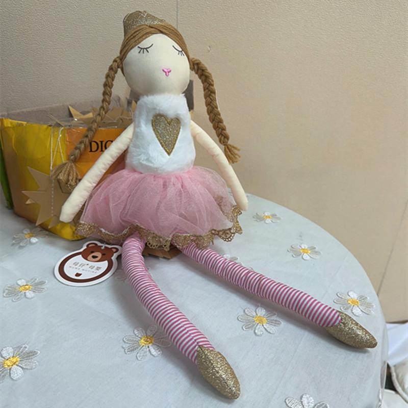 Angel Stuffed Doll Toy Soft Elegant Plush Doll for Little Girls for Birthday Gift Room Decor Po Props for Infants Toddlers